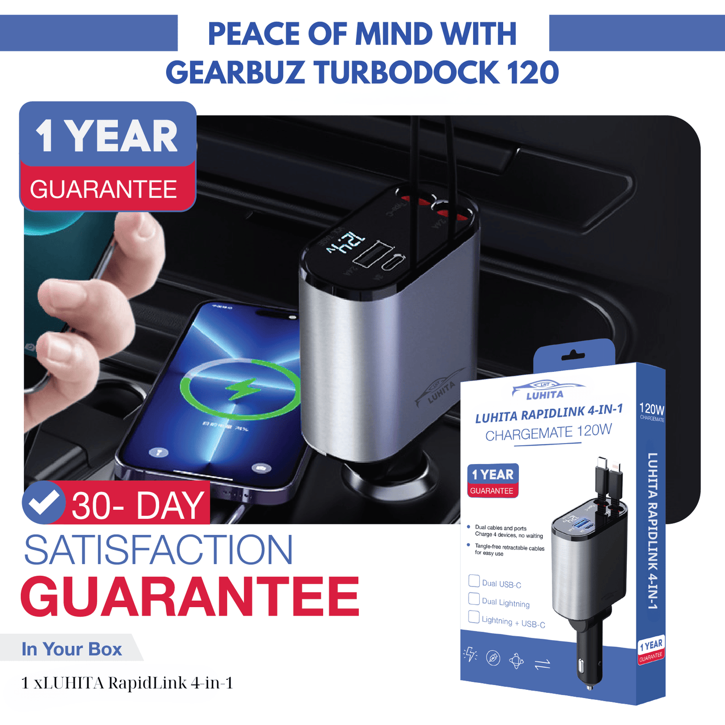 LUHITA™ 4-IN-1 CAR CHARGER ADAPTER