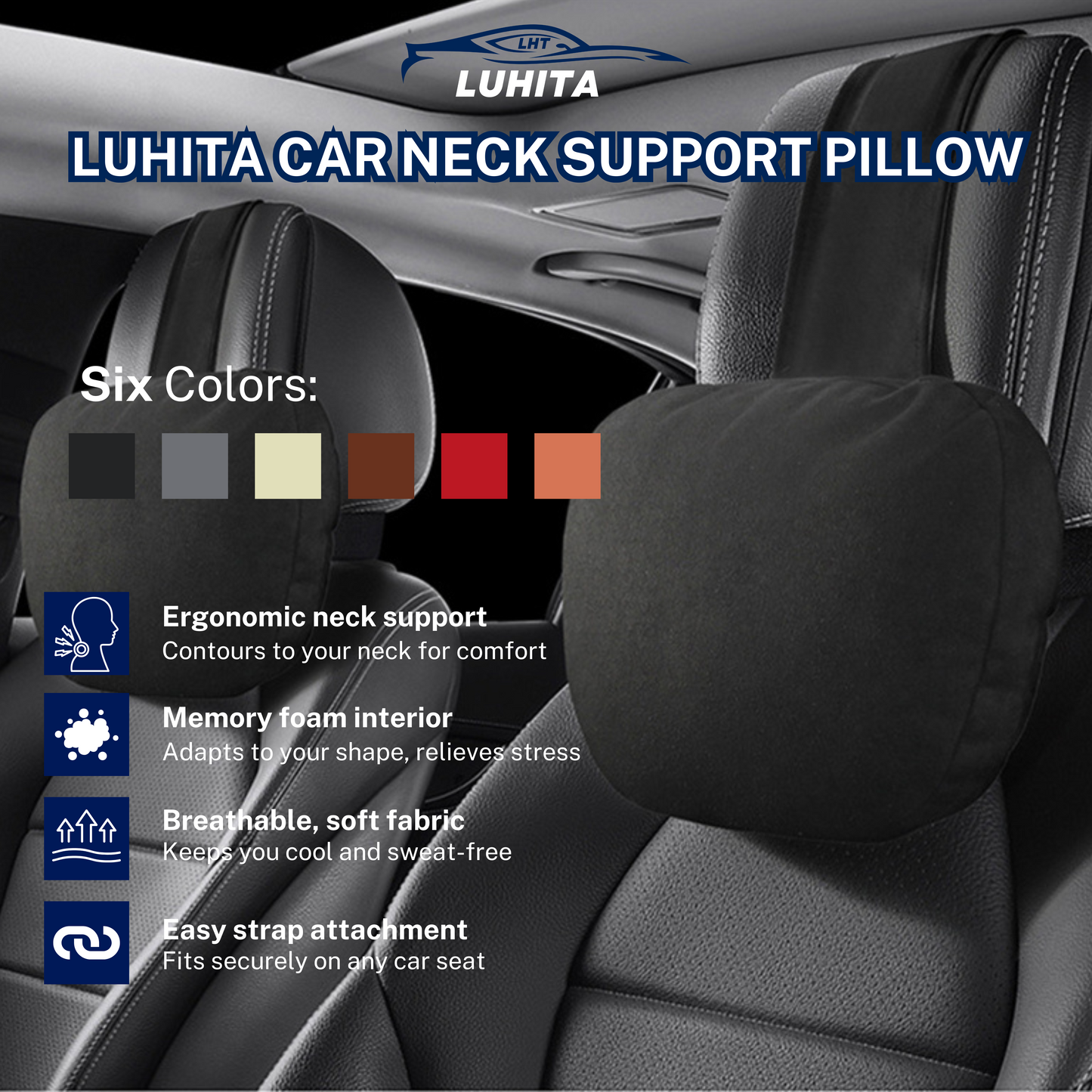 LUHITA™ ERGONOMIC CAR HEADREST